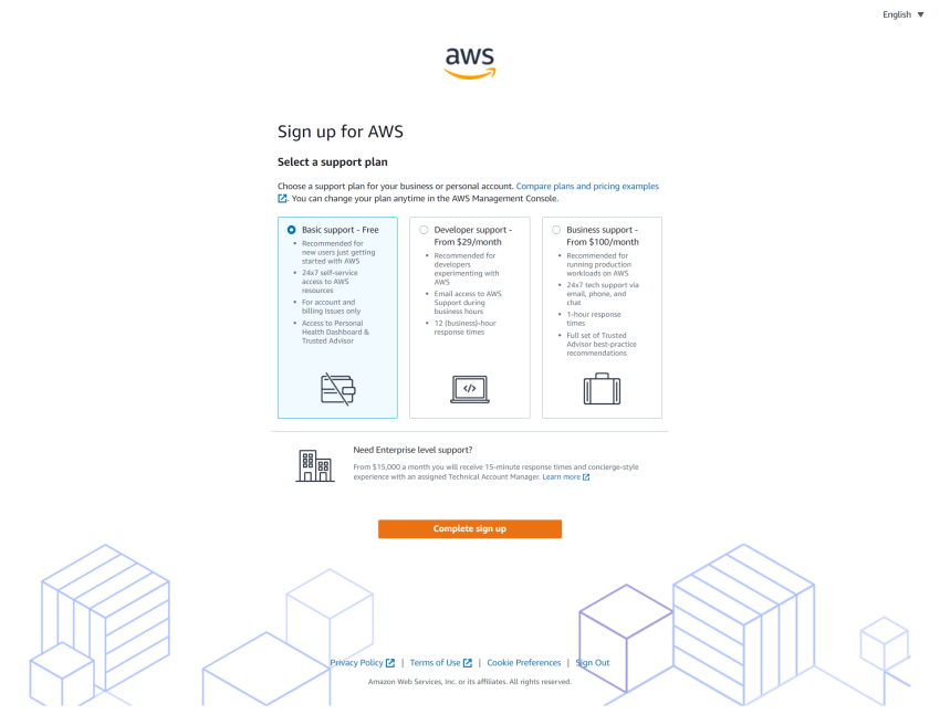 Creating Free Tier AWS account with Free S3 storage account